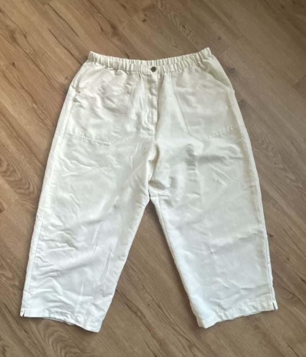 Caribbean Joe Elastic Waist Cropped Utility Pants